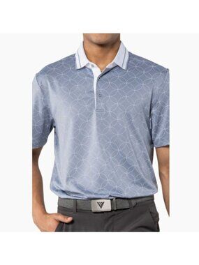 LEVELWEAR Mens Golf Polo Shirt Medium Gray Cascade Short Sleeve NWT